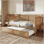 Lit de jour simple en rotin avec lit gigogne simple-1012632161