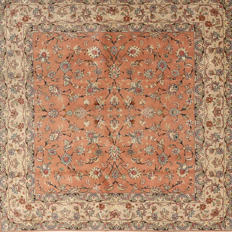 Tapis oriental tissé à la machine Catignani, Carré 8 pi