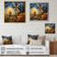 «Countryside Windmillscape At Night 1 - Wind Turbines», art mural-1731338034-1731338026