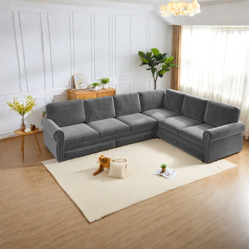 Canapés d'angle multifonctionnels, canapé-lit en chenille 118, canapé-lit moderne pour la maison, Grey 1