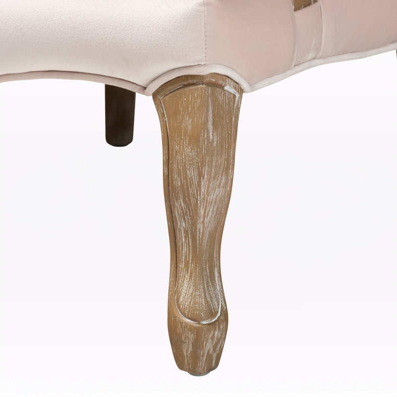 Abington Velvet Armchair, Light Beige