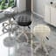 Tabouret à roulettes avec roulettes en similicuir à coussin souple réglable en hauteur pivotant à 360 degrés sans accoudoirs sans dossier de travail-251861894