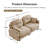 74" Chenille Upholstered Pillow-Top Arm Loveseat Sofa-864954129-839400328