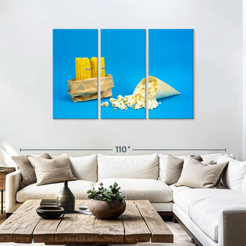 Corncobs And Popcorn, 48" H x 74" W