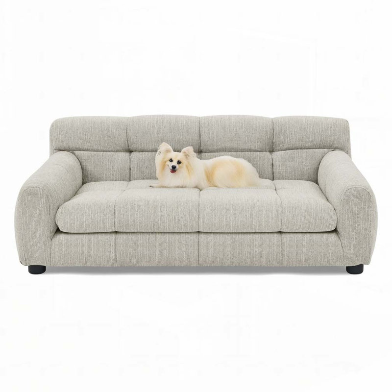 Lit rectangulaire pour chien, canapé-lit pour chien, Beige