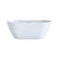Baignoire autoportante ovale en acrylique de 55 po | Baignoire autonome avec drain central | Blanc brillant | Idée cadeau