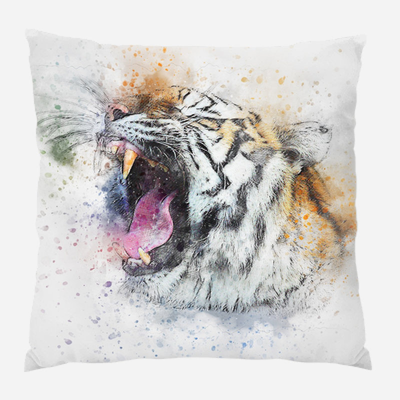 Coussin tiger Thale, Microsuède, Intérieur