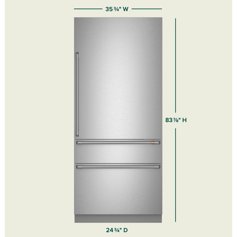 35.75" Integrated Bottom-Freezer Refrigerator, Left Handed