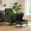 Upholstered Armchair with Footstool-1354990034