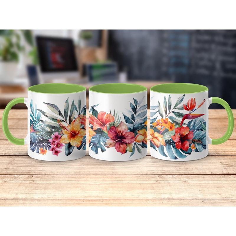 Ceramic Coffee Mug, Light Green