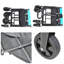 Mini chariot pliant avec cadre en acier robuste et polyester 600D durable pour une utilisation extérieure polyvalente et un rangement facile