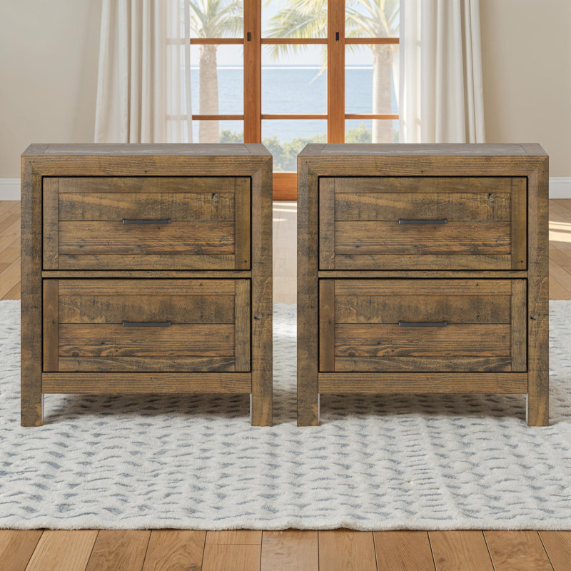 Craigsville Solid Wood Nightstand, Set Of 2