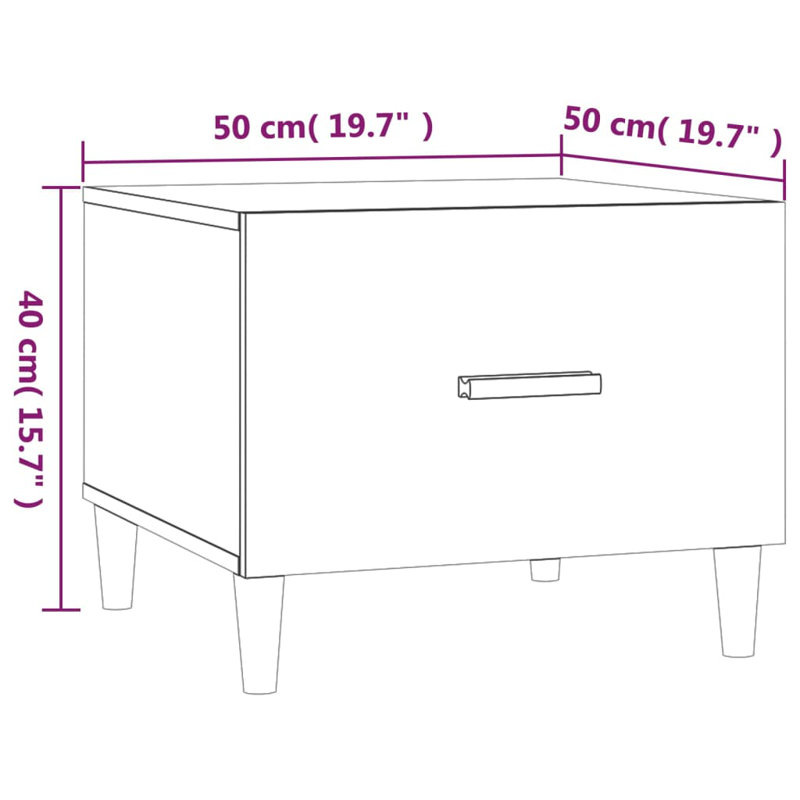 Cuellar Three Leg Coffee Table, Brown