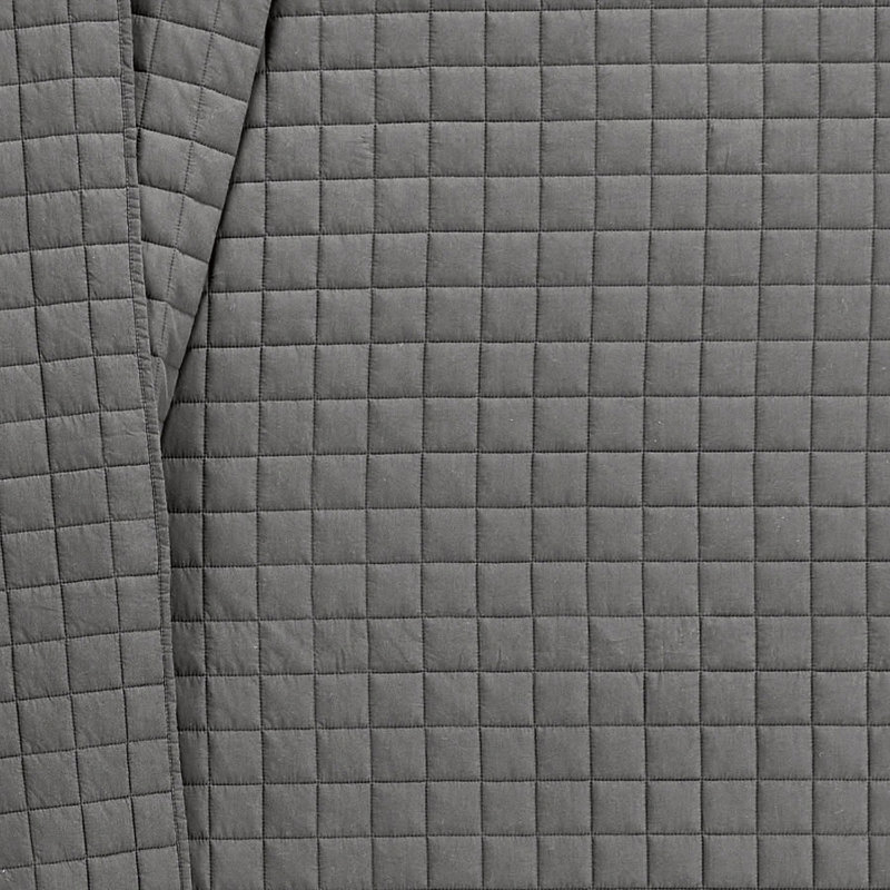 Brooklyn Loom Essential Cotton Quilt Set, Gray, Twin Extra Long Quilt  + 1 Sham