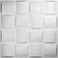 Panneau mural 3D 19,625 "x 19,625" en blanc (paquet de 20)