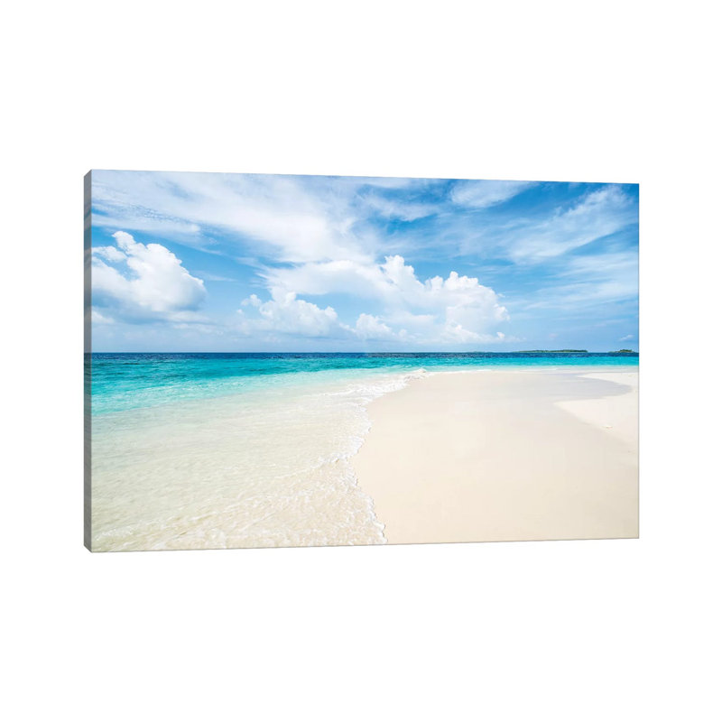 Beautiful Beach With White Sand And Turquoise Water by Jan Becke - Wrapped Canvas Gallery-Wrapped Canvas Giclée