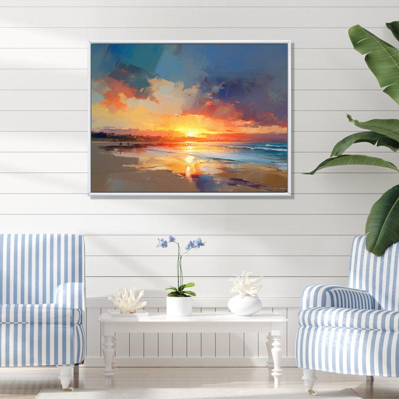 «Ownby» sur toile, Cadre flottant blanc, H 30 po x l 40 po x P 1,5 po