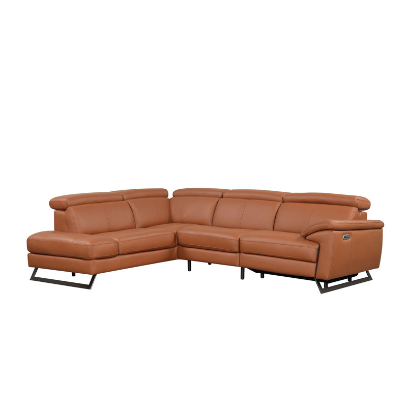 Gianna Orange Left Side Sectional, Left Hand Facing