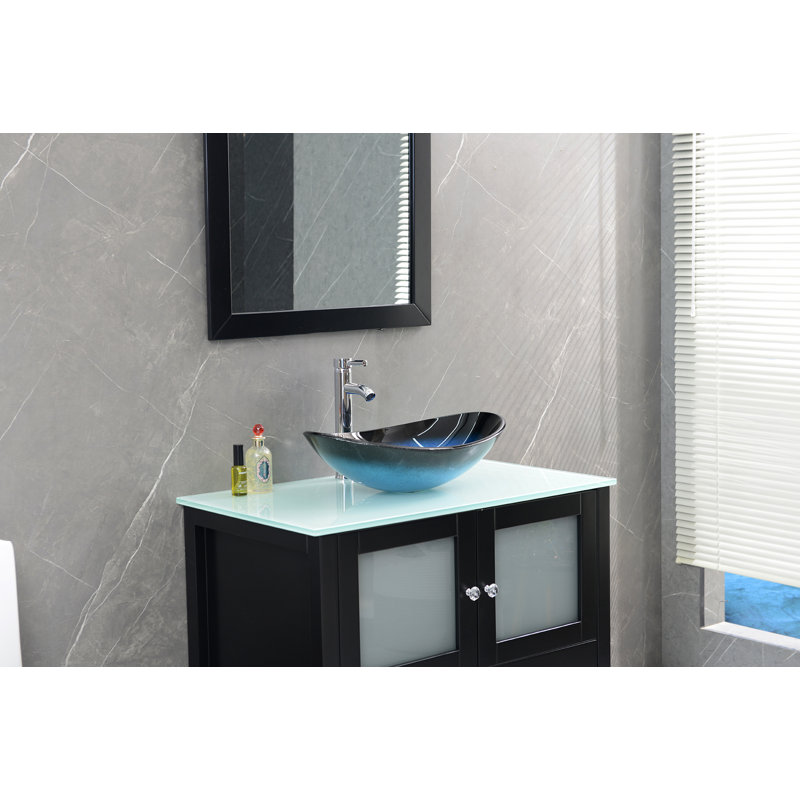 Avebury 36" Single Bathroom Vanity Set, Black