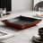 Orange Handmade Leather Tray - Nordic Style Ins Decor, Waterproof & Scratch-Resistant, Multi-Purpose Jewelry Organizer For Watches, Rings, Keys, Snacks, Fruits, Home Decorative Tabletop Tray-1419145443