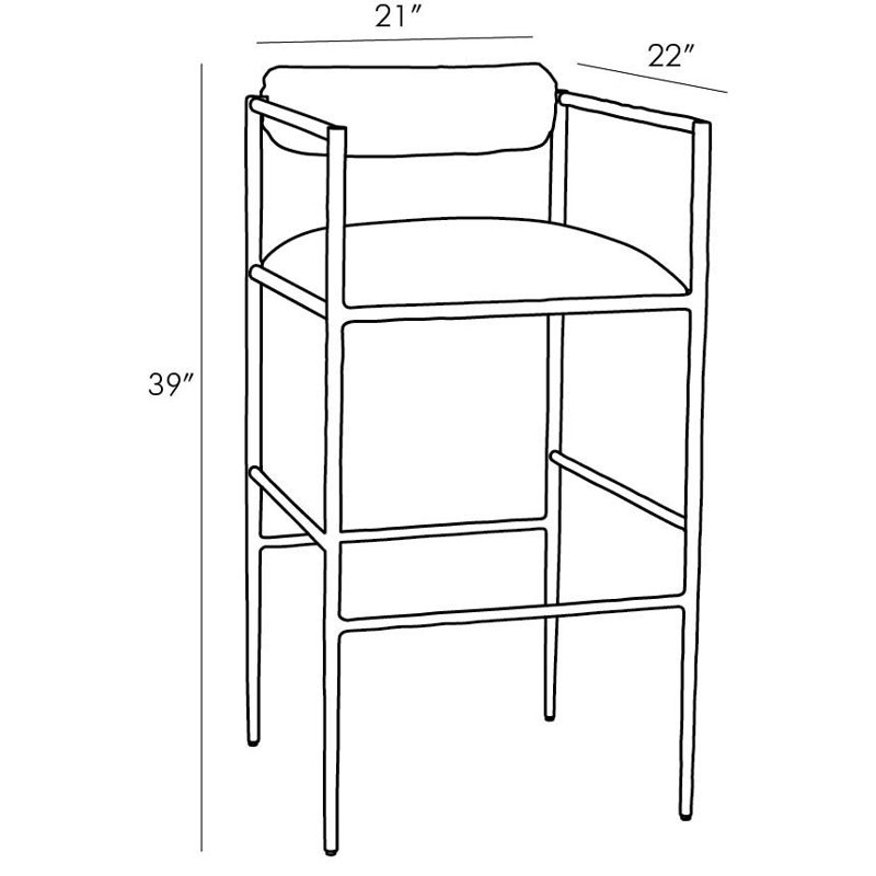 Barbana 30" Bar Stool, Bar Stool (30" Seat Height)