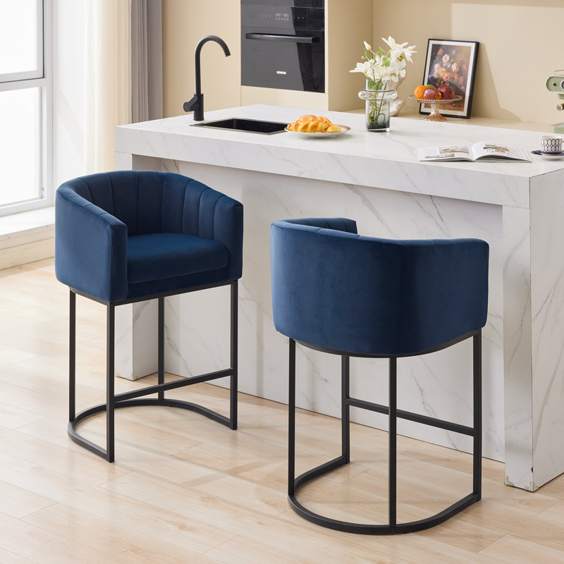 Tabouret de bar 25,9 po, Marine