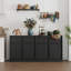 Buffet de 31,5 po de largeur avec 2 portes et 2 tiroirs - Armoire de rangement moderne en bois avec tablettes - Capacité de 200 lb - Gris-857538101