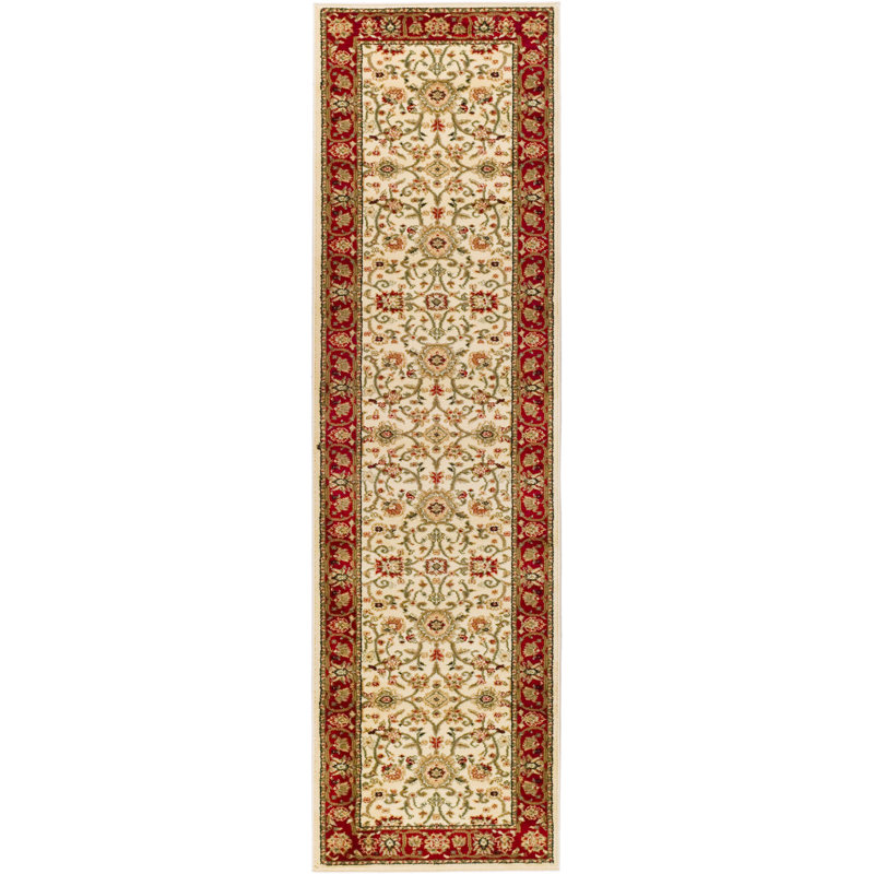 Tapis oriental Klose Performance, Tapis de couloir 2 pi 3 po x 12 pi, Ivory/Red
