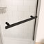 Cabine de douche pivotante noire mat avec verre - 34,75 po X 72 po pour salle de bain trempé