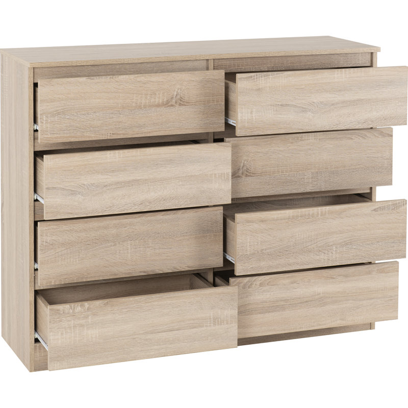 Braunstein 8 Drawer Chest Of Drawers, Sonoma Oak
