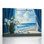 Art mural rustique pour salon, fenêtre, paysage marin, paysage marin, peinture, océan, affiche, œuvre d'art encadrée