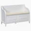 Banc de rangement rustique multifonctionnel (blanc)-698614439