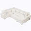 112.2" Sectional Sofa Pull-Out Sofa Bed Sleeper With A Storage Ottoman,Three Pillows And Charging Devices For Living Room, Grey-741020023