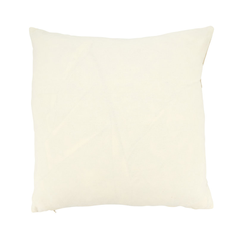 Naviguer Collection Appliqued Cotton Throw Pillow, 18"H x 18"W, Down, Square