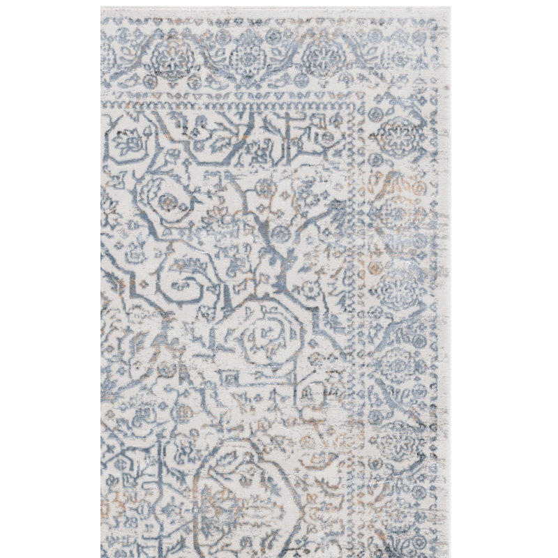 Tapis crème / ardoise Madrid 714, Rectangle 6 pi x 9 pi