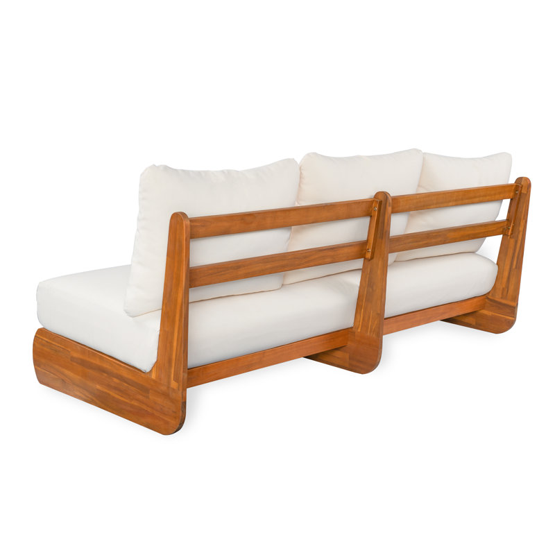 Outdoor Acacia Lazy 3 Seater, Beige, Beige
