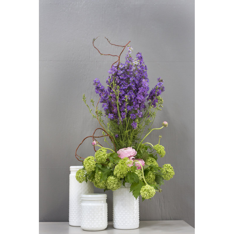 Valles Handmade Glass Table Vase, 7.5" H x 4" W x 4" D