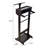 Black Portable Garment Rack,Clothes Valet Stand With Storage Organizer