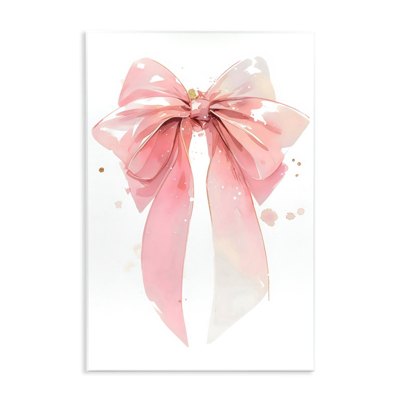 Plaque murale moderne et élégante avec un nœud rose, design by Creative Studio, H 15 po x l 10 po