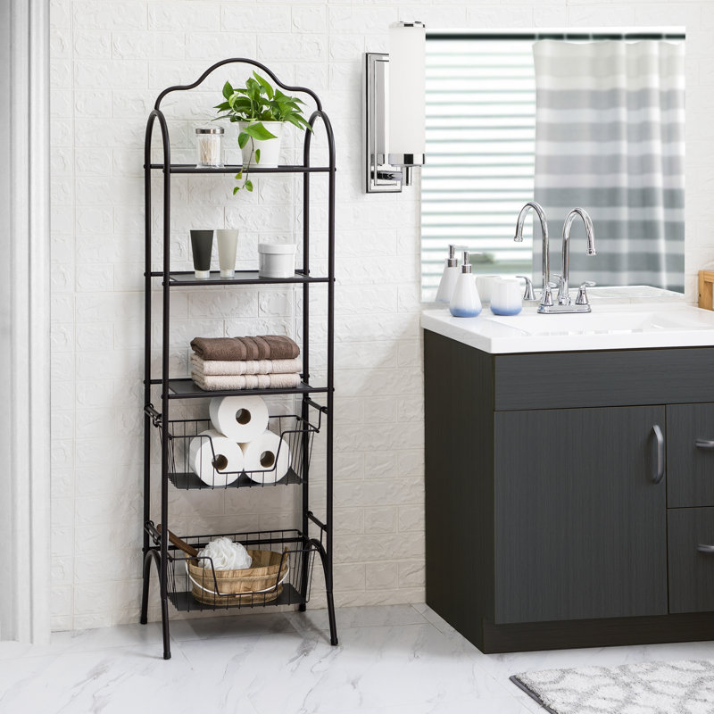 Étagère de salle de bain Tahara l 18 po x H 61,42 po
