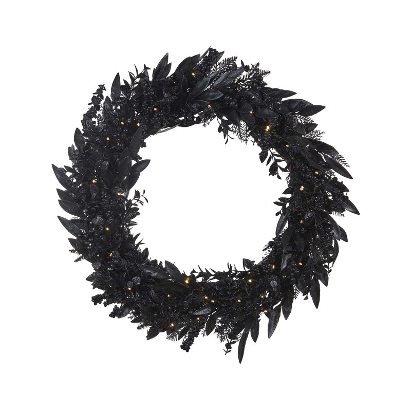 Faux Lighted 76.2cm Wreath