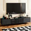 Meuble télé Kleitos de 94,48 po avec portes à lattes, console multimédia pour le salon, meuble de rangement pour téléviseur de 100 po ou moins-1197908833-1198757519