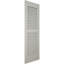 Volets extérieurs Americraft à deux persiennes égales en bois véritable (par paire), 45,7 cm (L) x 205,7 cm (H), avec capuchons de volets en aluminium, gris grêle