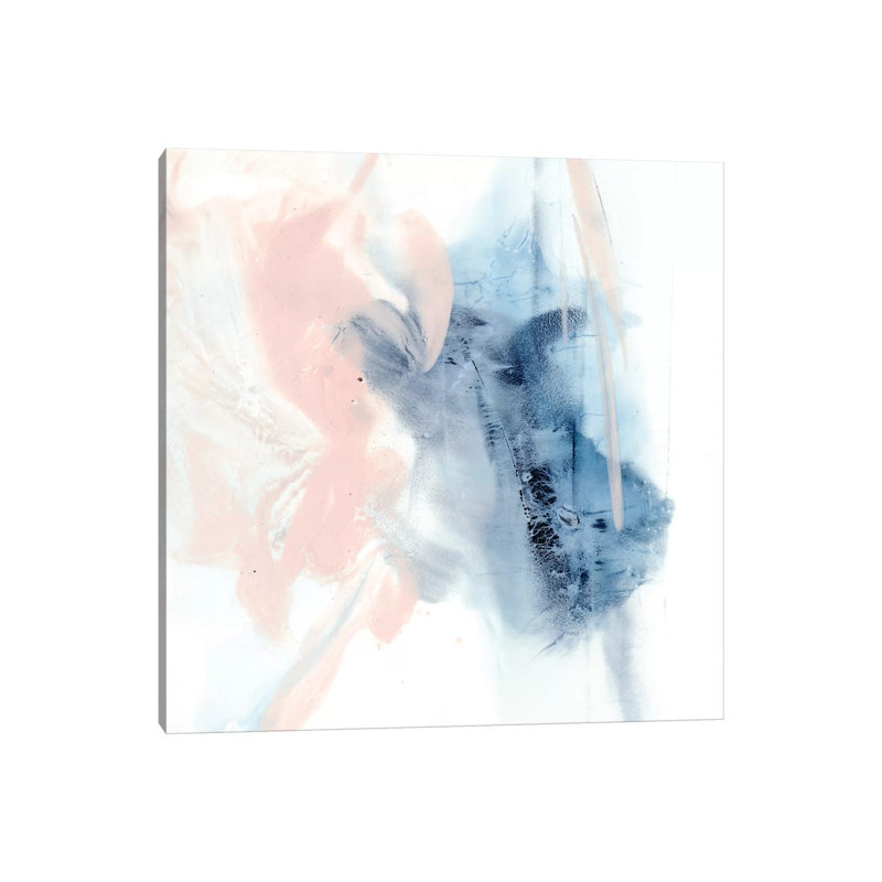 Indigo & Blush III par Ethan Harper - reproduction d'art, H 48 po x l 48 po x 1,5 po, Toile tendue, Pas de tapis