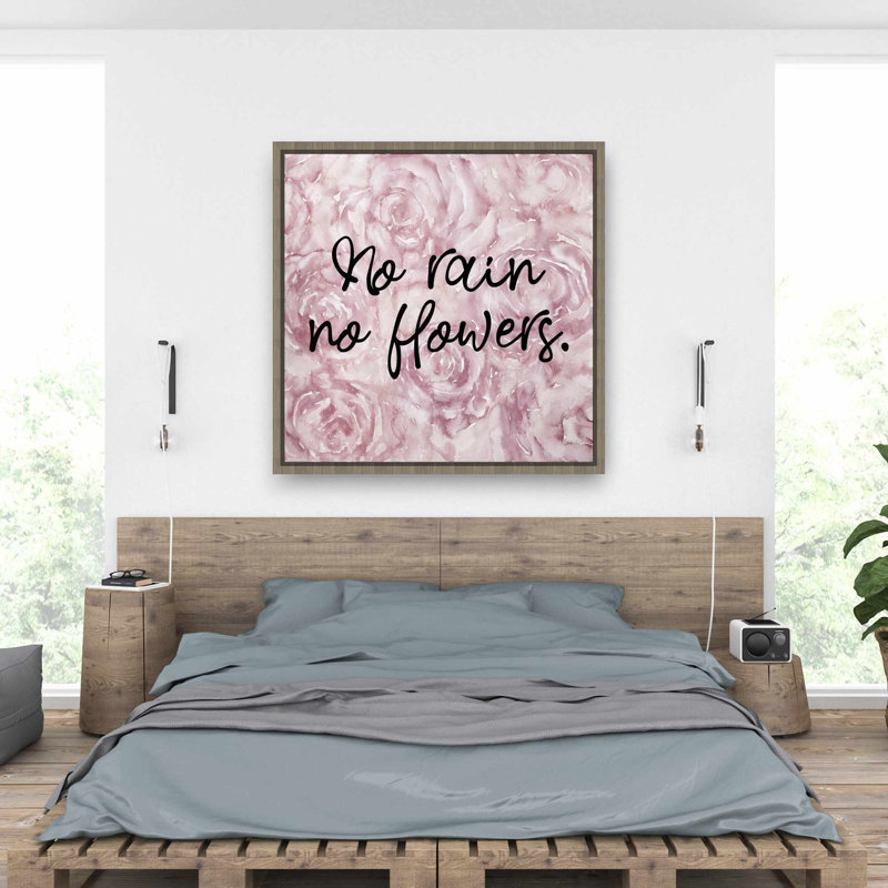 No Rain No Flowers - Toile florale romantique pour la décoration intérieure