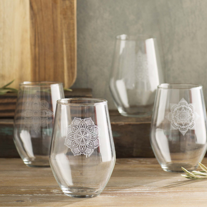 Ensemble de verres à vin sans pied 19 onces 4 pièces Leandra