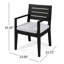 Chaise de salle à manger (2), gris foncé - bois avec coussins d'eau, idéale pour toutes les chaises de table (2) crème exquise fabriquée à la main