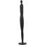 Grande sculpture en polystone noire avec silhouette nervurée et corps scintillant-667681140