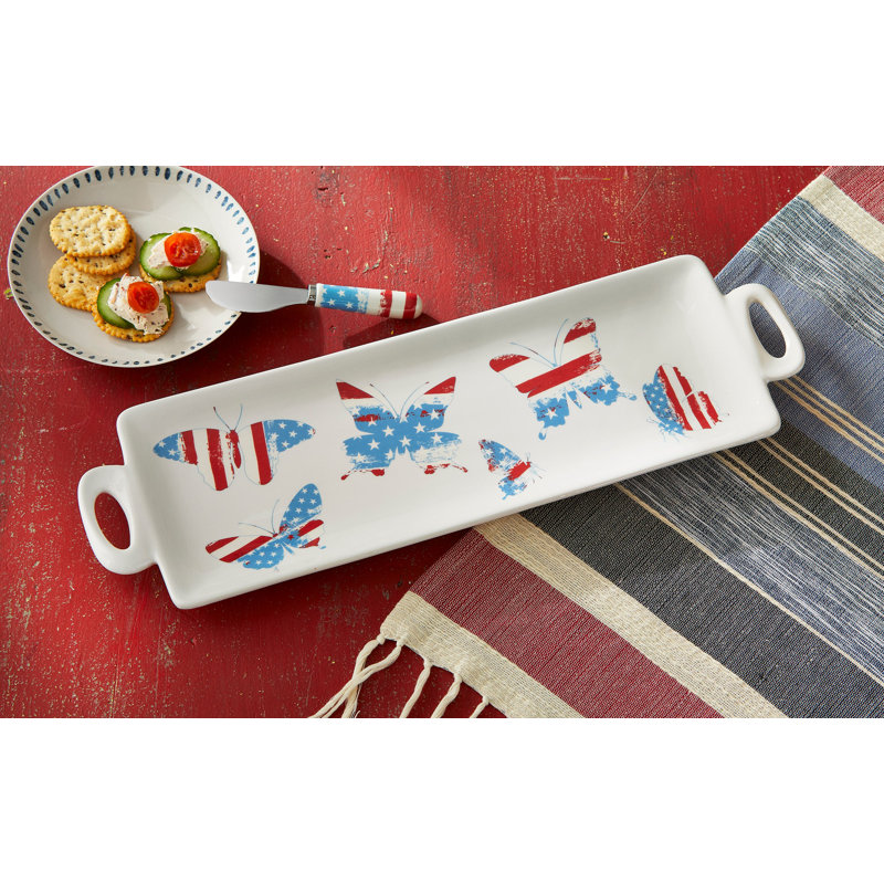 Butterfly Platter Sprd S/2