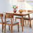 Natural Solid Oak Round Corner Diagonal Leg Telescopic Table 1.2-1.6M, For 6-8 People To Meet  Dining Table Wood